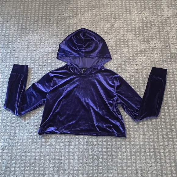 Forever 21 Velour Pullover Hoodie - Picture 3 of 6